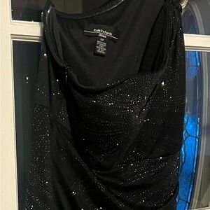 Black one-shoulder formal dress